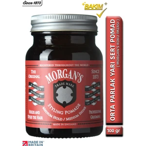 Morgan's Pomade Medium Hold & Shine Styling Pomade - Orta Tutuşlu Parlaklık Veren Şekillendirici Pomad 100 gr