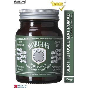 Morgan's Pomade Low Shine Firm Hold Matt Pomade -Sert Tutuş, Mat Saç Şekillendirici Pomad 100 gr