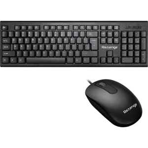 Deskmate+ Siyah Türkçe Q Ev Ofis Kullanımına Uygun USB Kablolu Klavye ve Mouse Seti
