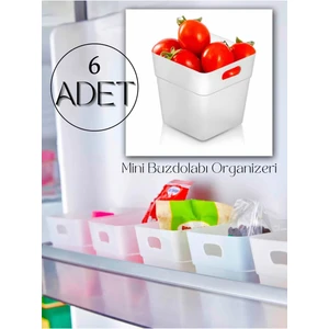6 Adet Buzdolabı Kapak Içi Düzenleyici Organizer 6'lı Buzdolabı Içi Düzenleyici ve Banyo Organizeri
