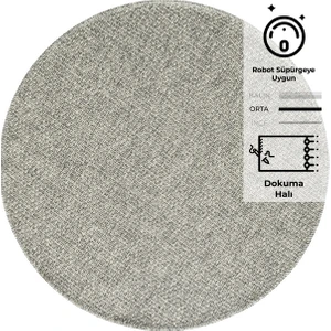 Konfor Halı Rusticana 3103 Naturel Jüt Halı Modern Örme Yuvarlak Kilim 75x75