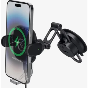 MagFit Dashboard Araç içi Telefon Tutucu + Manyetik Kablosuz Şarj Cihazı iPhone için MagSafe özellikli OneTap UTS35W - ACP01280