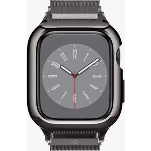 Apple Watch 45mm (Seri 9/8/7) Kılıf & Kordon Kayış Metal Fit Pro Graphite - ACS04585