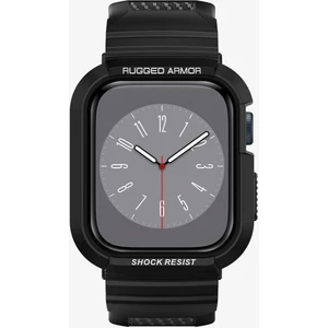 Apple Watch 45mm (Seri 9/8/7) Kılıf & Kordon Kayış Rugged Armor Pro Black - 062CS25324