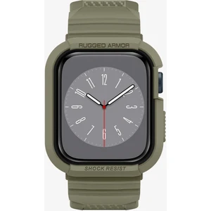 Apple Watch 45mm (Seri 9/8/7) Kılıf & Kordon Kayış Rugged Armor Pro Vintage Khaki - ACS05914