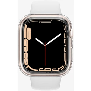 Apple Watch 45mm/44mm (Seri 9/8/SE2/7/6/SE/5/4) Kılıf Liquid Crystal 4 Tarafı Tam Koruma Crystal Clear - ACS04196