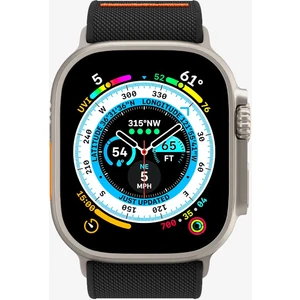 Apple Watch 49mm Ultra 2/1 - 46mm Seri 10 - 45mm Seri 9/8/7 - 44mm Seri SE2/SE/6/5/4 Kordon Kayış Band Lite Fit Ultra Black - AMP05983