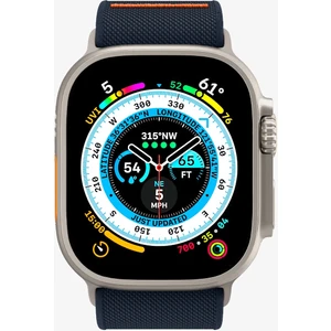 Apple Watch 49mm Ultra Seri 3/2/1 - 46mm Seri 11/10 - 45mm Seri 9/8/7 - 44mm Seri SE3/SE2/SE/6/5/4 ile Uyumlu Kordon Kayış Band Lite Fit Ultra Navy - AMP05984