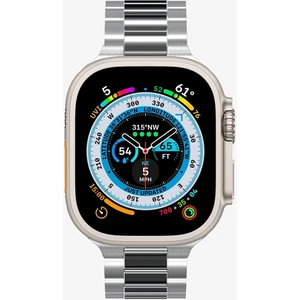 Apple Watch 49mm Ultra 2/1 - 46mm Seri 10 - 45mm Seri 9/8/7 - 44mm Seri SE2/SE/6/5/4 Kordon Kayış Band Modern Fit Silver - AMP06356