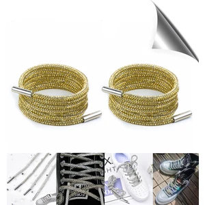 Kristal Taşlı Parlak Taşlı Ayakkabı Bağcığı 100 cm 1 Çift