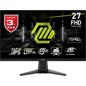 27" MAG 275F 1920x1080 (FHD) 16:9 FLAT RAPID IPS 180HZ 0.5MS (GTG) ADAPTIVE-SYNC GAMING MONITOR