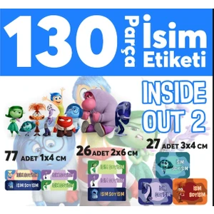 Dijitalist Baskı Okul Etiketi Kalem Defter Etiketi Ters Yüz Karakterleri Özel Isim Yazılabilen Etiket - 130 Adet