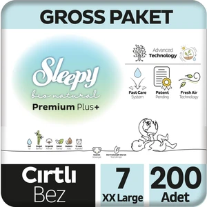 Bio Natural Premium Plus Gross Paket Bebek Bezi 7 Numara Xxlarge 200 Adet