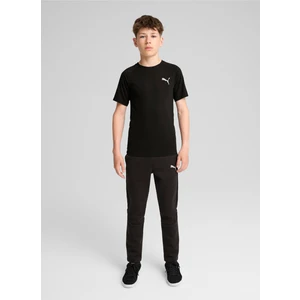 Düz Siyah Erkek T-Shirt 68180201-EVOSTRIPE Tee