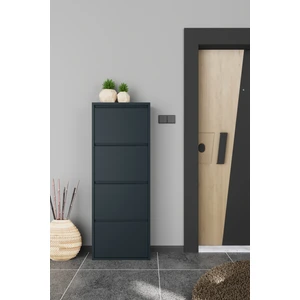 Dörtlü Metal Ayakkabılık Antrasit