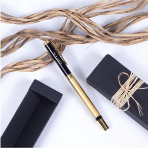 Kitaplı Hediye Kişiye Özel Gold Metal Roller Kalem