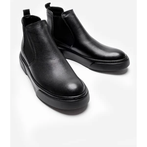 Hakiki Deri Siyah Ultra Rahat ve Hafif Chelsea Erkek Bot LUASS25AL0026