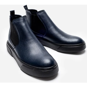 Hakiki Deri Lacivert Ultra Rahat ve Hafif Chelsea Erkek Bot LUASS25AL0026