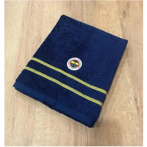 Lisanslı Fenerbahçe Arma Pamuk 50X90 cm Yüz Havlusu Lacivert