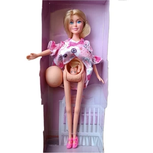 Oyuncak Karnı Açılan Hamile Bebek Kaliteli Model Bebek ve Bebeği Hamile Yeni Doğan Bebek Y058