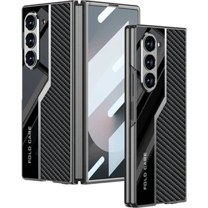 Rona Store Galaxy Z Fold 6 Kılıf Ultra Ince Kamera Korumalı Pc + Karbon Fiber Tasarımlı Arka Yüzey Zore Kıpta P