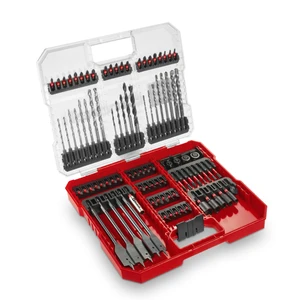 XL-CASE 95 parça darbeye dayanıklı uç ve matkap seti (uçlar, çeşitli matkap uçları, uç tutucu, lokma anahtarı, havşa, matkap durdurucu, pim anahtarı, saklama kutusu dahil