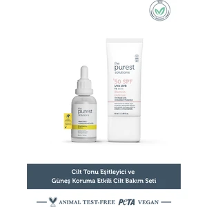 The Purest Solutions Cilt Tonu Eşitleyici ve Güneş Koruma Etkili Cilt Bakım Seti