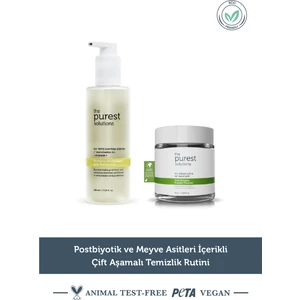 The Purest Solutions Tüm Cilt Tipleri Için Arındırıcı ve Canlandırıcı Çift Aşamalı Temizlik Rutini