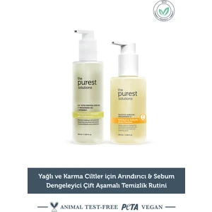 The Purest Solutions Yağlı Ciltlere Tönelik Arındırıcı&sebum Dengeleyici Çift Aşamalı Temizlik Rutini