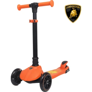 Lisanslı L5 Katlanabilir Işıklı 3 Tekerlekli Çocuk Scooter Turuncu