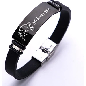 İşte Bu Kişiye Özel Isimli Kararmaz Çelik Bileklik Aslan Baskılı