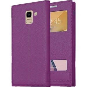 Samsung Galaxy J6 J600 Uyumlu Pencereli Kapaklı Magnum Kılıf