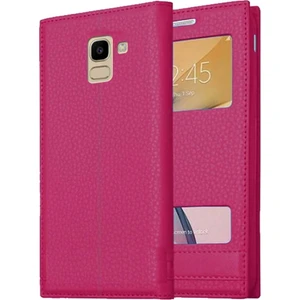 Samsung Galaxy J6 J600 Uyumlu Pencereli Kapaklı Magnum Kılıf