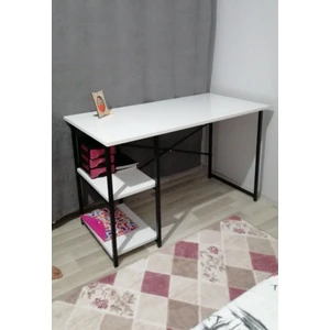 İzmir Alinda Mobilya Yandan Raflı Çalışma Masası