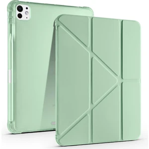 iPad Pro 11 M4 2024 Uyumlu Kapaklı Kılıf Kalem Bölmeli Tri Fold Standlı Uyku Modlu Akıllı Kapak