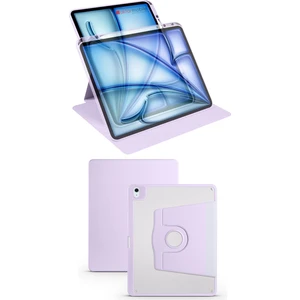 iPad Air 13 M2 2024 Uyumlu Kapaklı Kılıf Kalem Bölmeli Dönebilen Yatay Dikey Standlı Akıllı Kapak