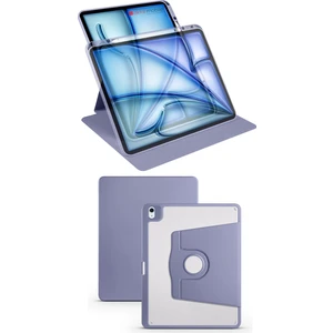 iPad Air 13 M2 2024 Uyumlu Kapaklı Kılıf Kalem Bölmeli Dönebilen Yatay Dikey Standlı Akıllı Kapak