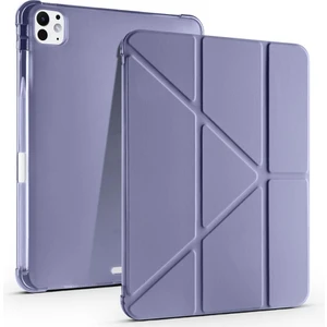 iPad Pro 11 M4 2024 Uyumlu Kapaklı Kılıf Kalem Bölmeli Tri Fold Standlı Uyku Modlu Akıllı Kapak