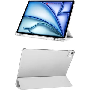 iPad Air 11 M2 2024 Air 6. Nesil uyumlu Kılıf Kalem Bölmeli Kapaklı Standlı Smart Akıllı Uyku Modlu