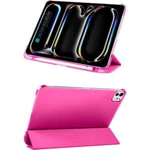 iPad Pro 11 M4 2024 Uyumlu Kapaklı Kılıf Kalem Bölmeli Standlı Flip Smart Akıllı Kapak Uyku Modlu