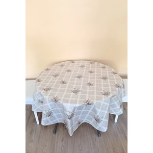 Altı Astarlı Yuvarlak Muşamba Masa Örtüsü - 140 cm Çap - ELG11