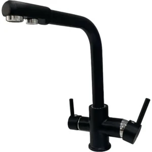 Armour Armatür Arıtmalı Mutfak Bataryası Siyah Eviye Musluğu 3 Yollu Eviye Batarya