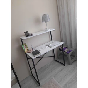 İzmir Alinda Mobilya Raflı Çalışma Masası Laptop Masası Organizer Düzenleyici