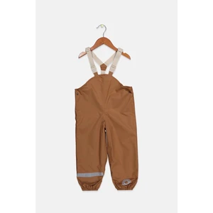 Çocuk Polarlı Yağmur Tulumu Pantolon Kahverengi