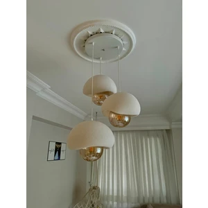 Limon 3Design 3 Lü Sarkıt Avize Rustik E27 Modern Avize Bohem Beton Görünüm (E27 Ampul Dahildir.)