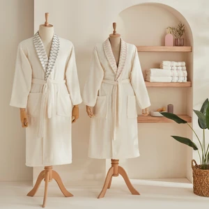 Karaca Home Dena  Pamuk Aile Banyo Seti Offwhite