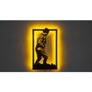 Atatürk Led Işıklı Tablo - Ahşap Duvar Dekorasyonu | Özel Tasarım (40 x 65 cm)