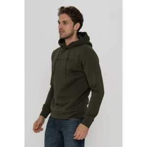Jack & Jones Erkek Göğüs Logo Baskılı Kapüşonlu Sweatshirt - Trap