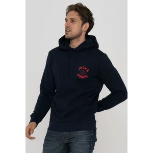 Jack & Jones Erkek Kapüşonlu Logo Baskılı Sweatshirt - Mixon