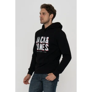 Jack & Jones Erkek Logo Baskılı Kapüşonlu  Sweatshirt - Grow